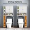 White Over-the-Toilet Storage Cabinet with Double Doors Adjustable Shelves and Tissue Holder